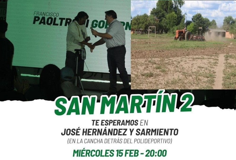 Intendente de San Martín II prefirió destruir una cancha donde  hacen deporte niños por miedo a que la utilice  Paoltroni