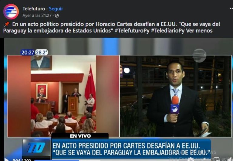 Desafían a EEUU en un acto político presidido por Horacio Cartes